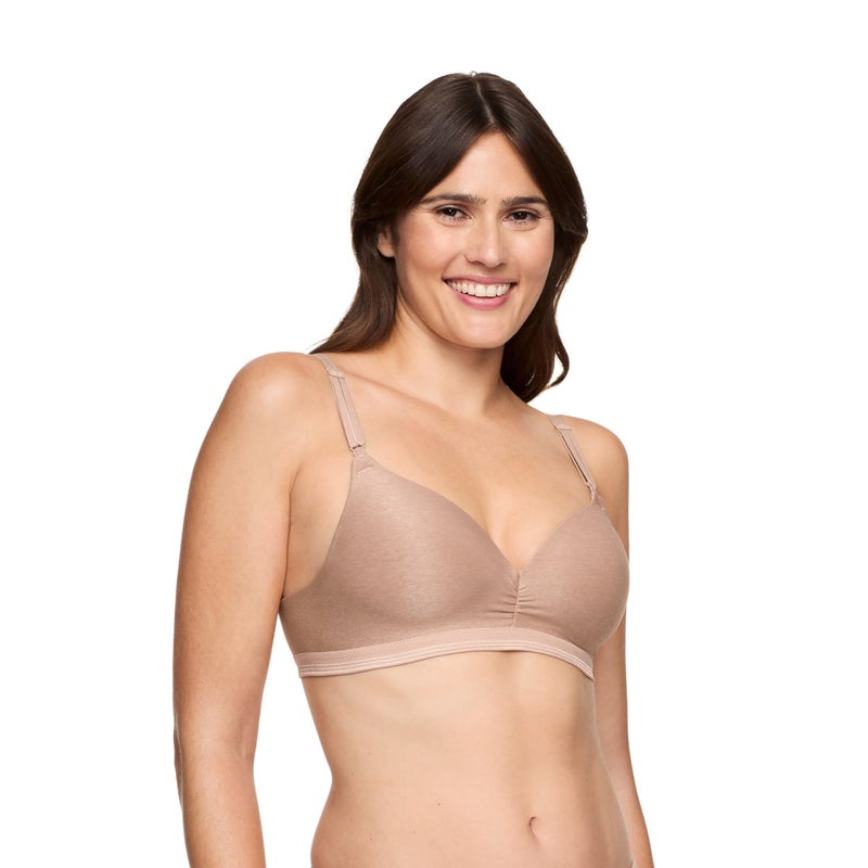 Warner's Women's Play It Cool Stay Cool and Dry Wireless Lift Comfort Bra RN3281A, Toasted Almond, 34C - Image 1